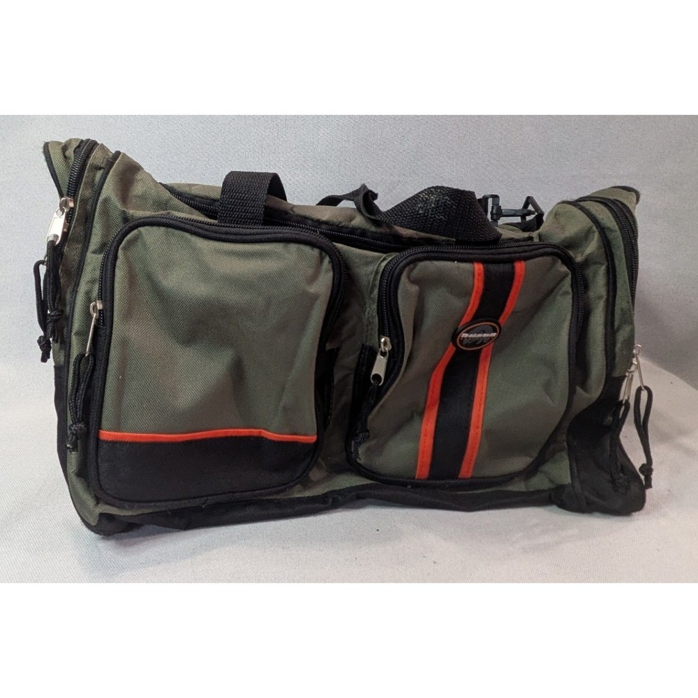 Duffel Bag Mens Medium Olive Green Fair Multi-Pocket Travel Gym Canvas